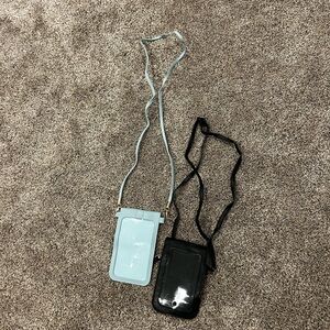 Stylish Black and Blue Phone Pouches